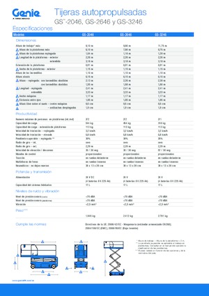 Kolové nůžkové plošiny Genie GS-3246