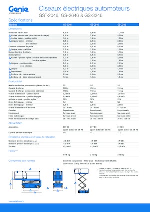 Kolové nůžkové plošiny Genie GS-3246