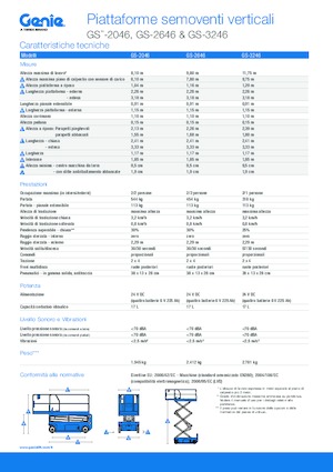 Kolové nůžkové plošiny Genie GS-3246