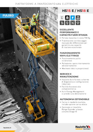 Kolové nůžkové plošiny Haulotte HS18E