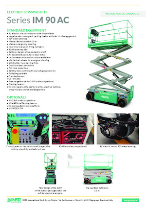 Kolové nůžkové plošiny Imer IM 6390 AC