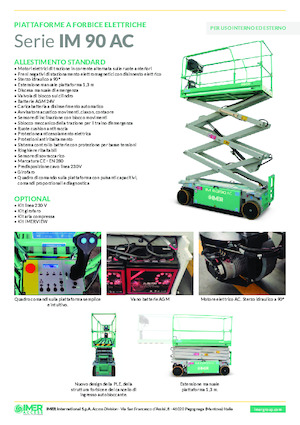Kolové nůžkové plošiny Imer IM 6390 AC