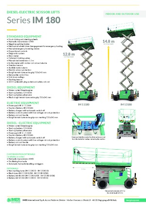 Kolové nůžkové plošiny Imer IM 13180 E
