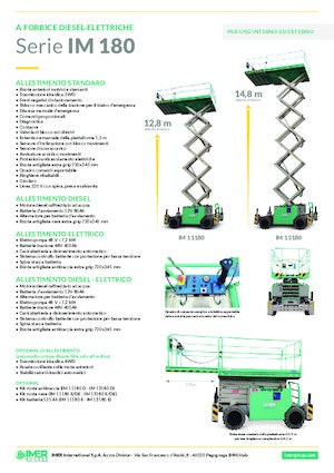 Kolové nůžkové plošiny Imer IM 13180 E
