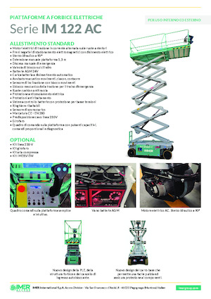 Kolové nůžkové plošiny Imer IM 12122 AC