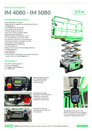 Kolové nůžkové plošiny Imer IM 4080 UL