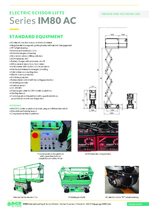 Kolové nůžkové plošiny Imer IM 5980 AC