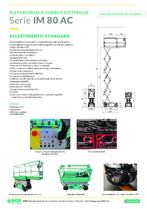 Kolové nůžkové plošiny Imer IM 5980 AC