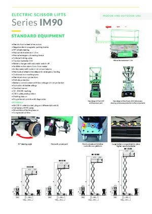Kolové nůžkové plošiny Imer IM 10090