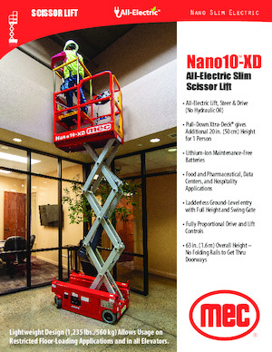 Kolové nůžkové plošiny MEC NANO10®-XD