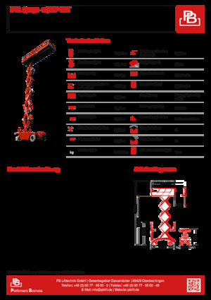 Kolové nůžkové plošiny PB PB S151-19EP HT