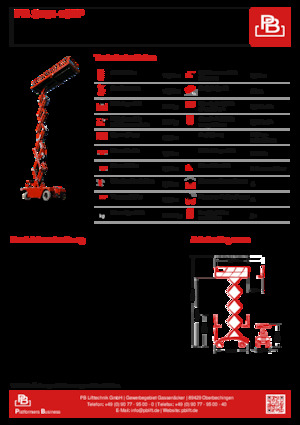 Kolové nůžkové plošiny PB PB S151-19EP