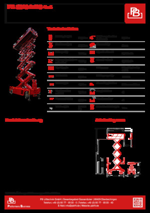 Kolové nůžkové plošiny PB PB S320-24DS 4×4