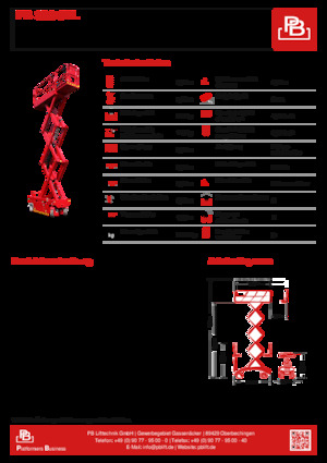 Kolové nůžkové plošiny PB PB S80-8EL 