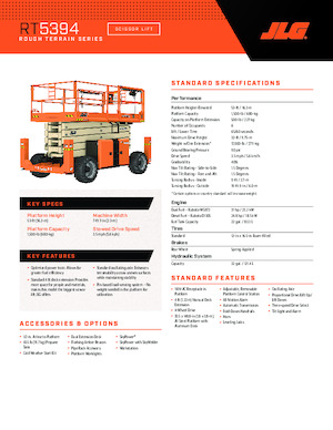 Kolové nůžkové plošiny JLG RT5394