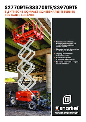 Kolové nůžkové plošiny Snorkel S3370RTE