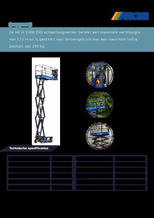 Kolové nůžkové plošiny Aichi SV06ENS