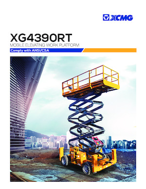 Kolové nůžkové plošiny XCMG XG4390RT 