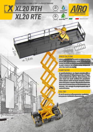 Kolové nůžkové plošiny AIRO XL20 RTE