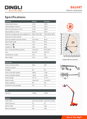 Kolové teleskopické pracovní plošiny Dingli BA24RT