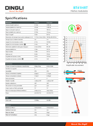 Kolové teleskopické pracovní plošiny Dingli BT41HRT
