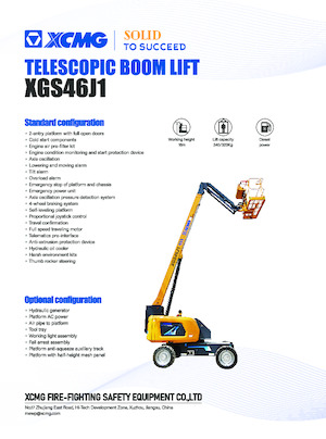 Kolové teleskopické pracovní plošiny XCMG XGS46J1