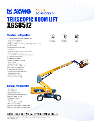 Kolové teleskopické pracovní plošiny XCMG XGS85J2