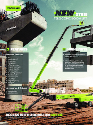 Kolové teleskopické pracovní plošiny Zoomlion ZT58J