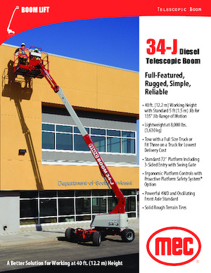 Kolové teleskopické pracovní plošiny MEC 34-J