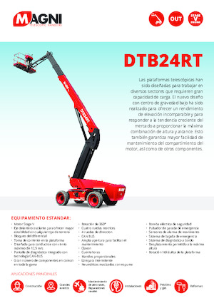 Kolové teleskopické pracovní plošiny MAGNI DTB24RT
