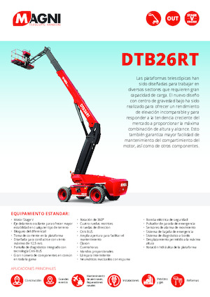 Kolové teleskopické pracovní plošiny MAGNI DTB26RT