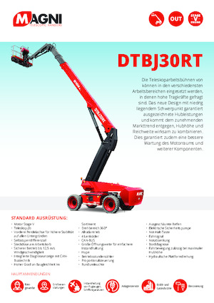 Kolové teleskopické pracovní plošiny MAGNI DTBJ30RT