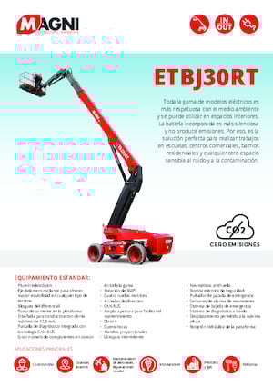 Kolové teleskopické pracovní plošiny MAGNI ETBJ30RT