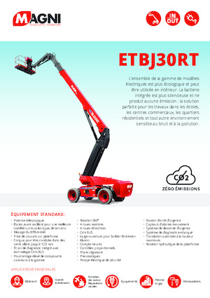 Kolové teleskopické pracovní plošiny MAGNI ETBJ30RT