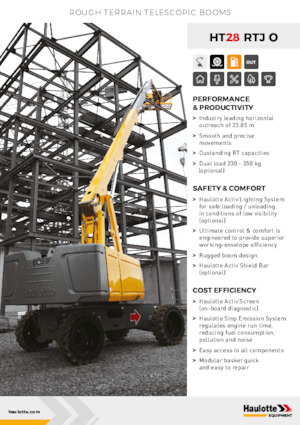 Kolové teleskopické pracovní plošiny Haulotte HT28 RTJ O