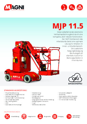 Kolové teleskopické pracovní plošiny MAGNI MJP11.5