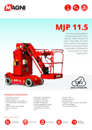 Kolové teleskopické pracovní plošiny MAGNI MJP11.5