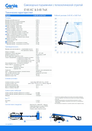 Kolové teleskopické pracovní plošiny Genie S-65 XC
