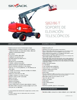 Kolové teleskopické pracovní plošiny Skyjack SJ 82 T