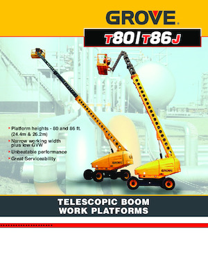 Kolové teleskopické pracovní plošiny Grove-Manlift T 80