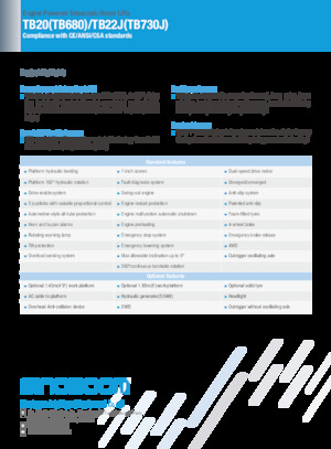 Kolové teleskopické pracovní plošiny Sinoboom TB22J