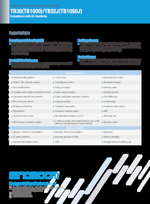 Kolové teleskopické pracovní plošiny Sinoboom TB30
