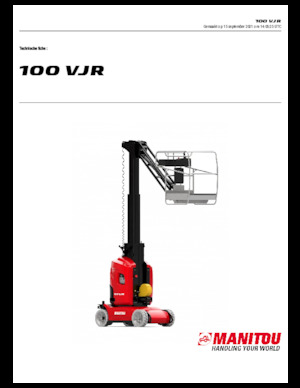 Sloupové pracovní plošiny Manitou 100 VJR