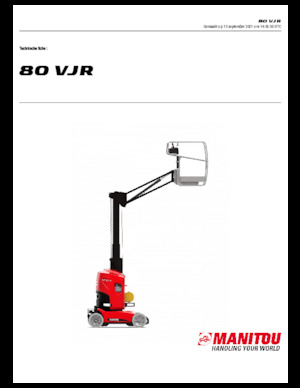 Sloupové pracovní plošiny Manitou 80 VJR