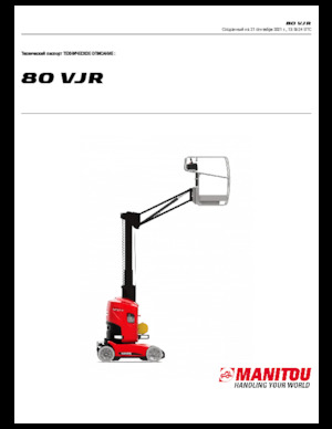 Sloupové pracovní plošiny Manitou 80 VJR