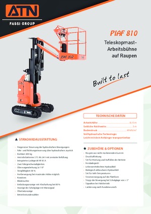 Sloupové pracovní plošiny ATN Piaf 810