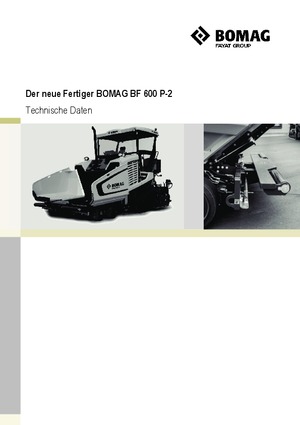 Kolové finišery Bomag BF 600 P-2 S 500