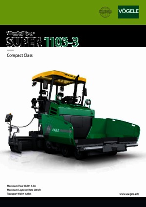 Kolové finišery Vögele Super 1103-3