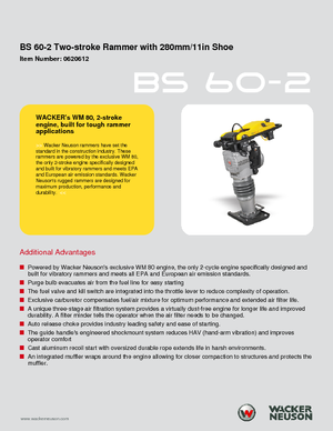 Vibrační pěchy naftové a benzínové Wacker Neuson BS60-2 11