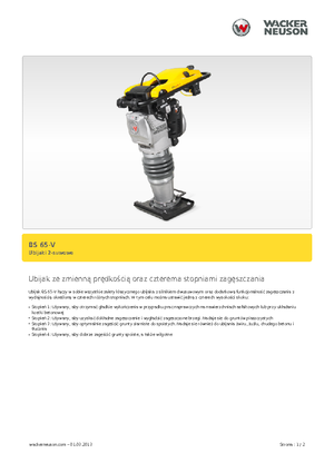 Vibrační pěchy naftové a benzínové Wacker BS 65 V 11